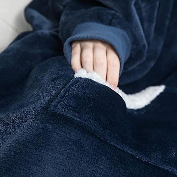 Oversized hoodie filt Bärbar lamm sammet Lazy filt