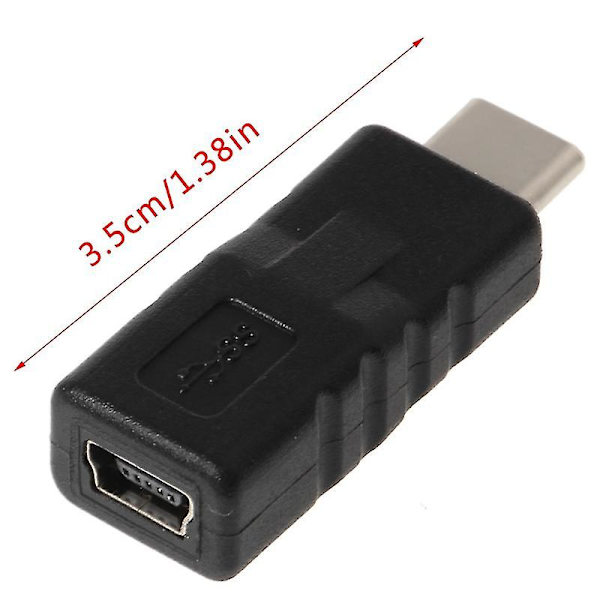 Type C uros - Mini Usb naaras -muunninadapteri Samsung S8 Note8 Xiaomi5 6 -puhelimille