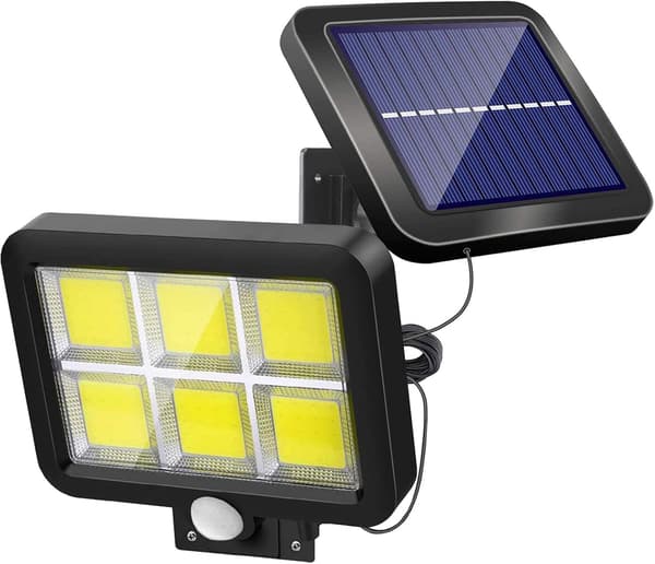 【BQ】Kraftig utendørs solcellelampe med bevegelsessensor 120 LED vanntett-FF-