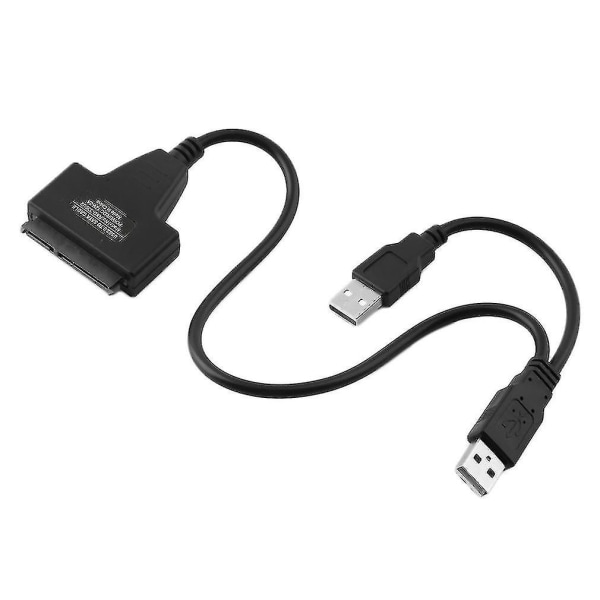 Bærbar størrelse dobbel usb til sata linje usb2.0 data- og strømkabeladapter