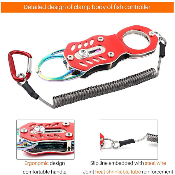 Fish Lip Gripper Portabel Fish Grabber Mini Fish Controller i rostfritt stål i aluminium