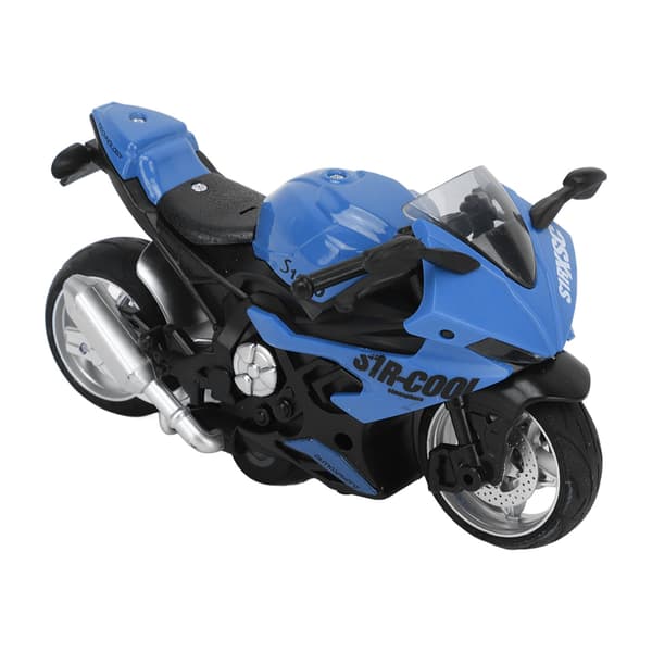 Børn Træk Tilbage Motorcykel Legetøj Lyd Lyseffekter Høj Simulation Legering Motorcykel Model Blå