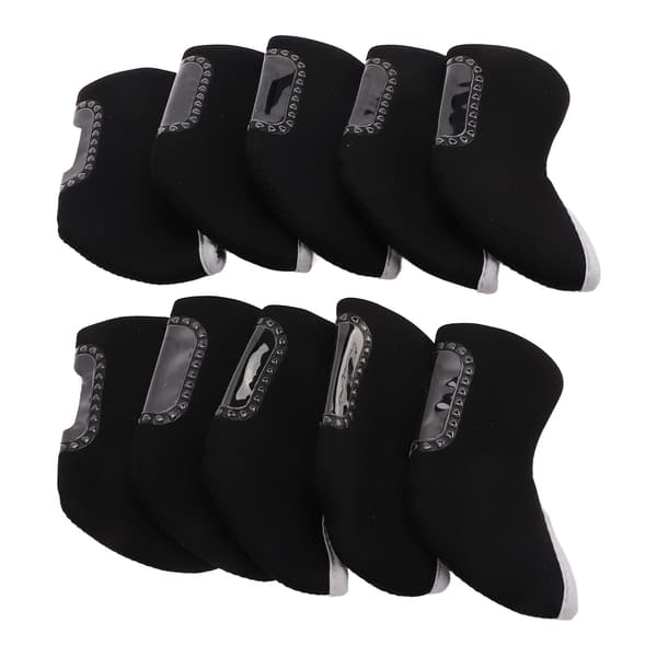 10-pack Golf Iron Head Covers Skyddande Golfklubbskydd Svart
