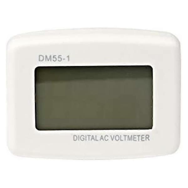 Blå baggrundsbelyst digital LCD-voltmeter panelspændingstester EU-stik DM55-1 AC 80-300V