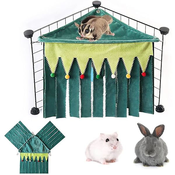Kæledyr hængekøje lille dyr hængende seng gemmested redetelt til hamster marsvin Chinchilla Green