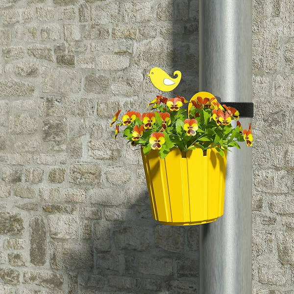 Mini Polypropen Blomlåda 15 Cm - Vit yellow