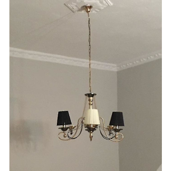 12 cm modern spetshängande lampskärm ljusgul färg light yellow color