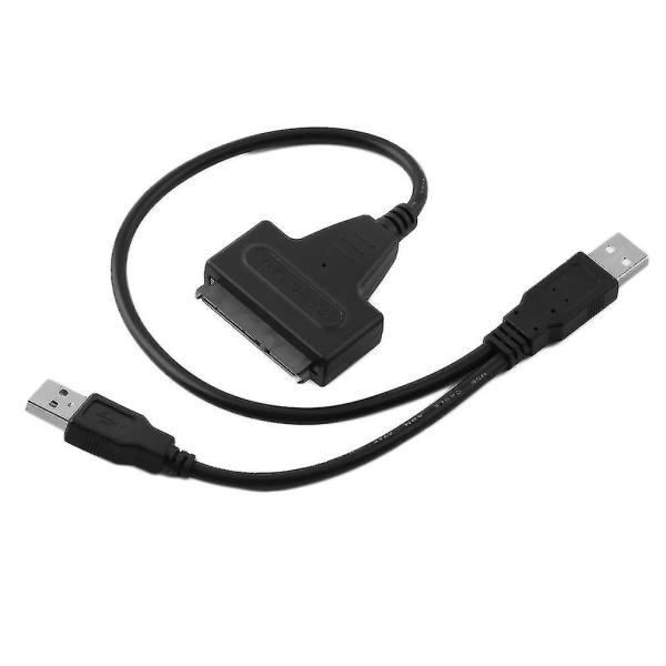 Bærbar størrelse dobbel usb til sata linje usb2.0 data- og strømkabeladapter