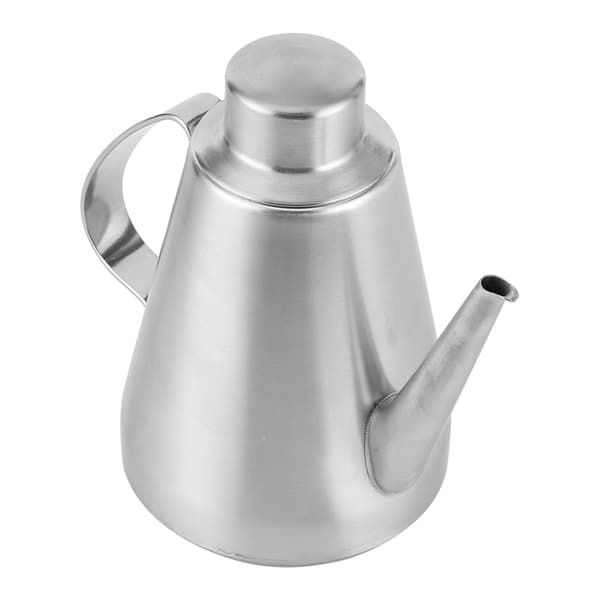 Oliedispenser i rustfrit stål til køkken med låg 24 oz 600 ml opbevaringsbeholder