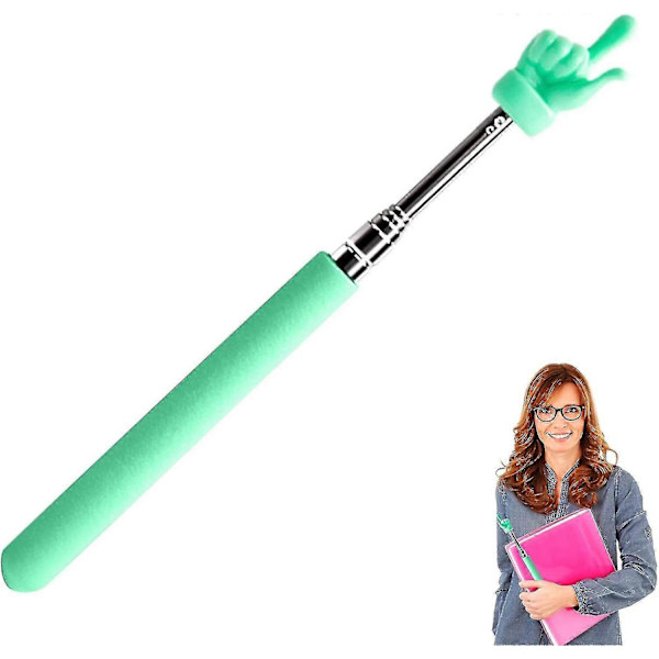 【BQ】Teacher Pointer for School, Retractable Telescopic Stick for Effective Presentations Green