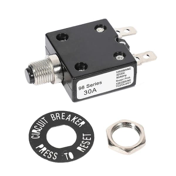 30A termisk sikring 125/250VAC 50VDC for bærbare generatorer