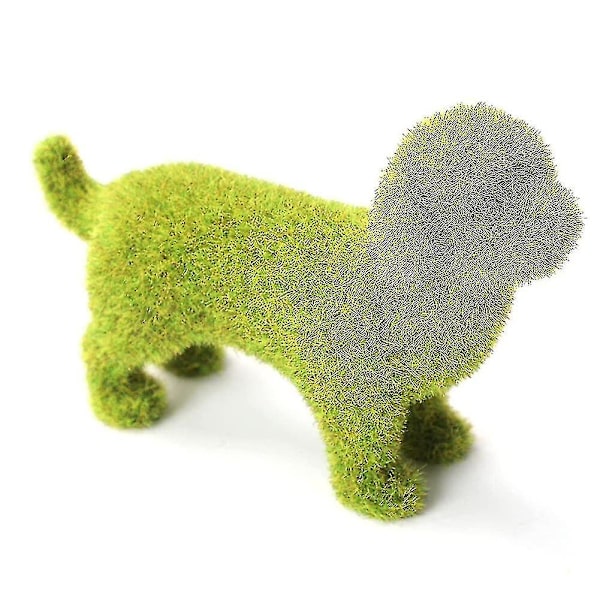 Imiteret buksbom Have Hunde Have Statue Grøn Simulering Flocking Dog Gårdsplads Skulptur Cute Puppy