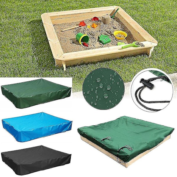 Dammtätt skydd Sandbox Cover Vattentätt Sandlåda Pool Cover Green 180*180
