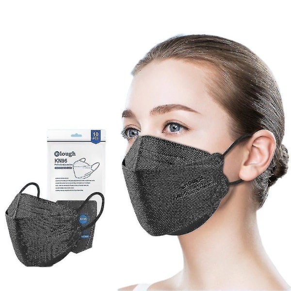 Kn95 Mask Beskyttende Ansigtsmasker Voksen Ansigtsmasker Anti Dust Masks 50PCS BLAVK