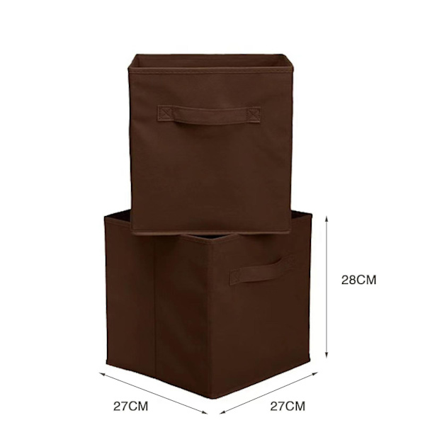 Låda Organizer Vikbar non-woven tyglåda för hemrumsrum Gray