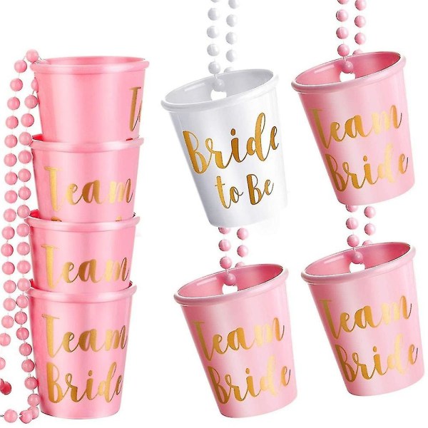 20 Bachelorette Party Shot Glasses -kaulakoru, Team Bride -tarvikkeet