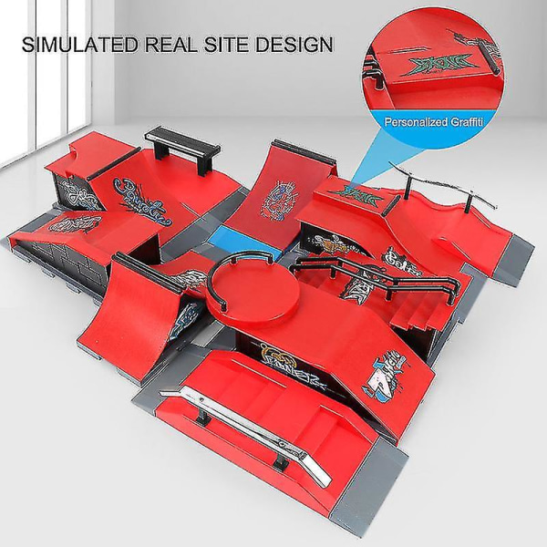 Finger Skateboards Skate Park Ramp Parts Deck Sportspel för barn Style F