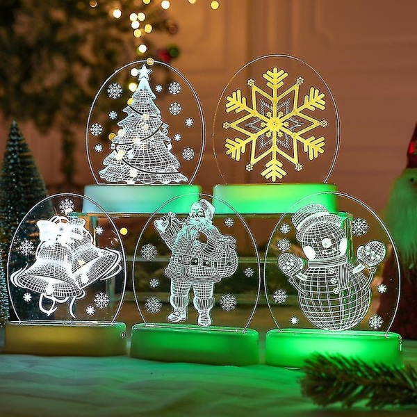 Akryl Jul Led Holiday Dekorasjon Lampe