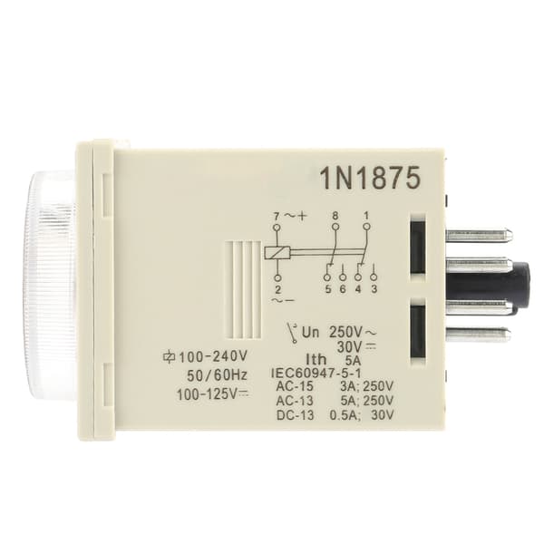 H3CRA8 Fördröjningstimerrelä 1.2S300H Rattkontroll Timerrelä 8Pin AC220V