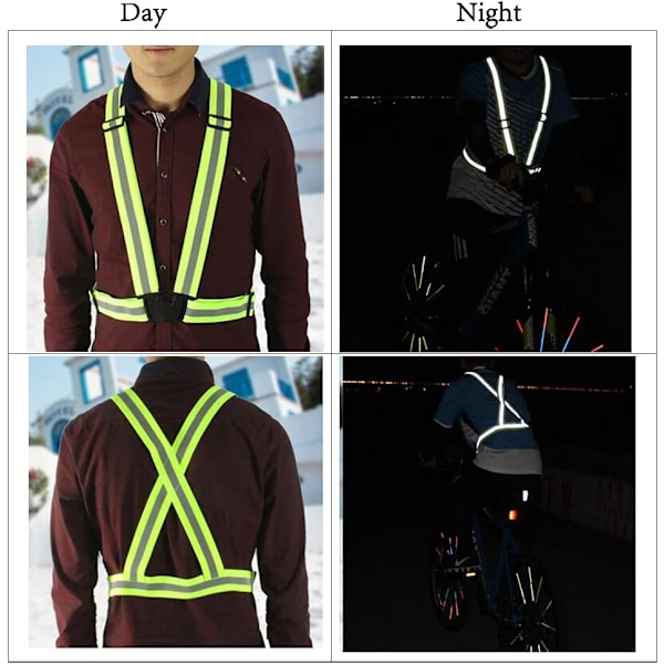 4Parts heijastava liivi juoksuun, pyöräilyyn, moottoripyöräilyyn Fluo Vert