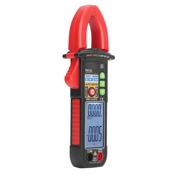 6V til 600V Tangamperemeter Stemmeudsendelse Multimeter Tester Auto Ranging AC DC Strøm Spændingsmåler til Elektrikere
