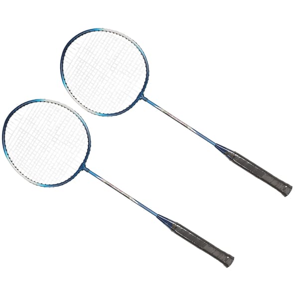 Badmintonsæt i jernlegering, 2 stk. til børn og voksne, blå