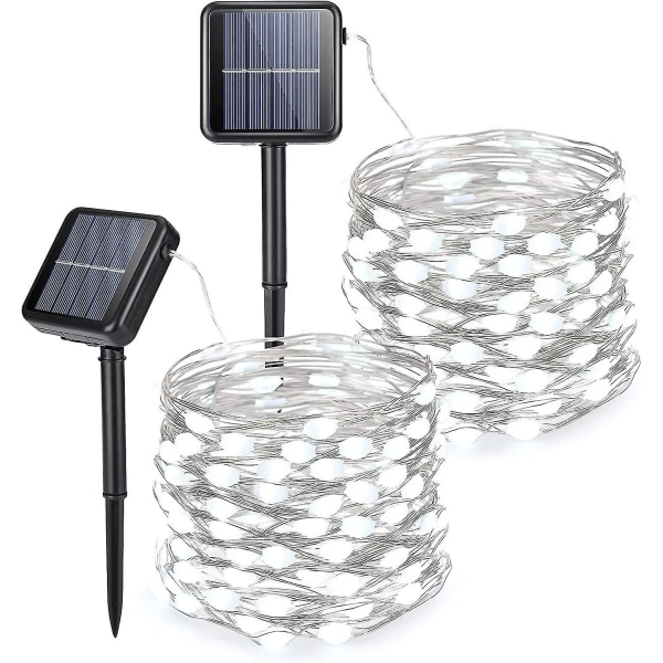 Solar String Lights [2 stk] Hver 32ft 100 Led