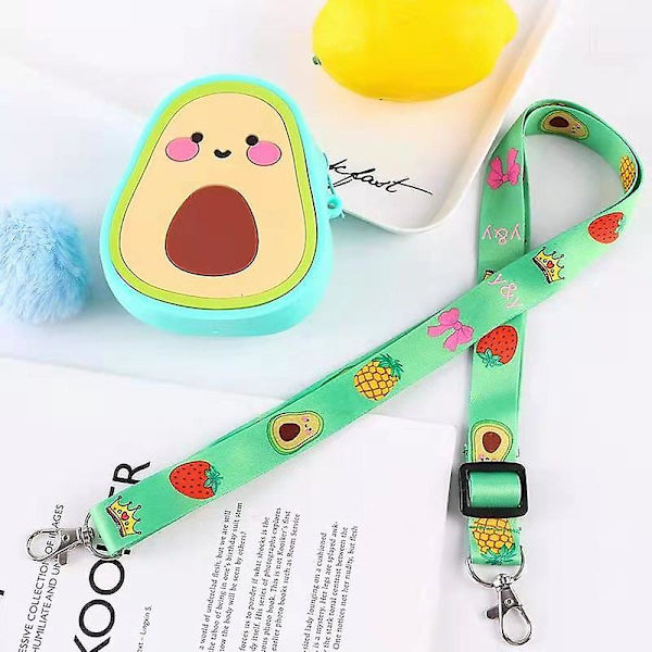 Fruit Avocado Shape Design Girls Kukkaro Canvas Crossbody Laukku Tyylikäs olkalaukku