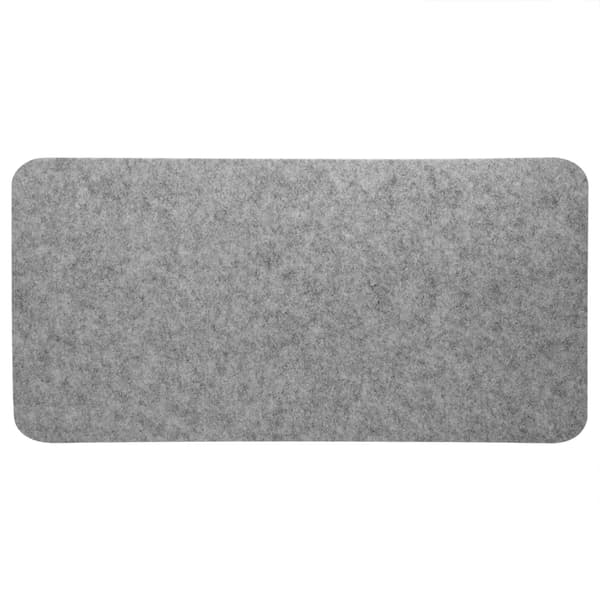 Antistatisk lysegrå polyesterbordmusemåtte - 68x33cm, perfekt til kontorborde, bærbar computermåtte, computer-PC-puder