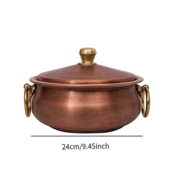 Kopparkruka Multifunktionell gryta i koppar för matlagning i köket Hem Copper 24cm Dia
