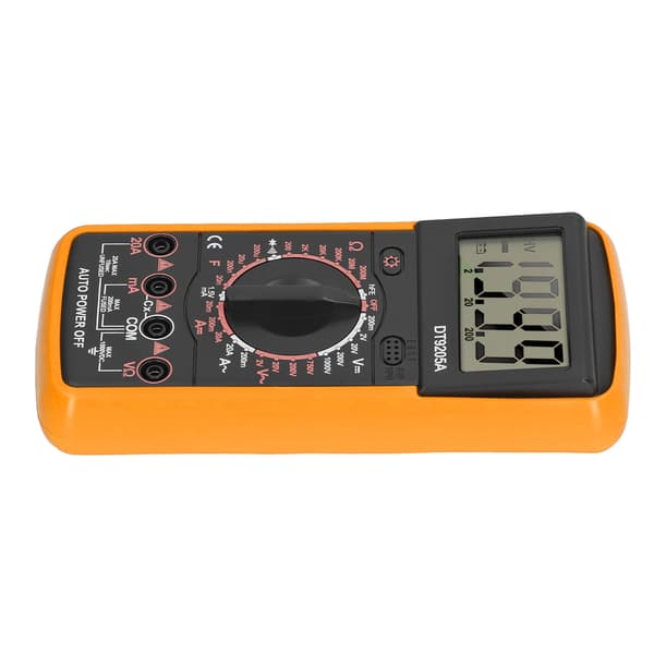Smart Digitalt Multimeter LCD-skjerm Multifunksjonell Kretsdeteksjonsmåler Husholdningsapparat Oransje