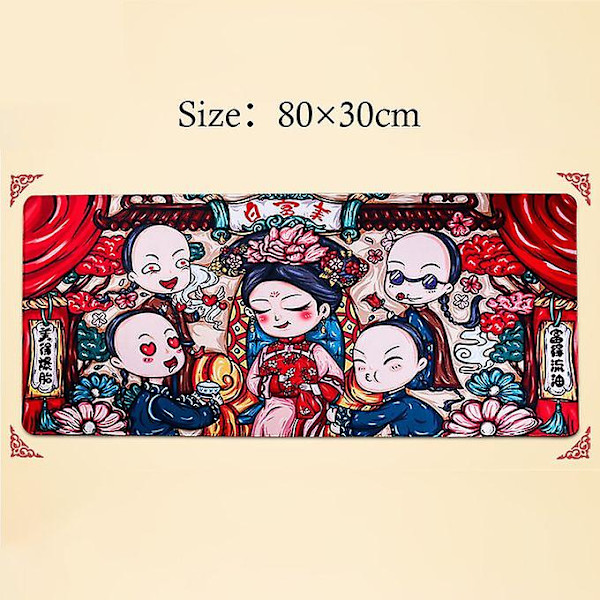 80x30cm 80x30cm pelihiirimatto Klassinen Tyyli Suuri Gamer Tietokone Hiirimatto Hip Pop Hiirimatto Kannettava näppäimistö Vintage pöytämatto