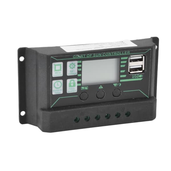 PWM MPPT Solar Charge Controller 10A Dual USB LCD Display Justerbar Regulator