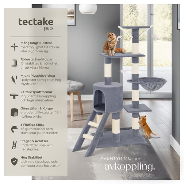 【BQ】tectake Klorestativ Dominik Grey grå