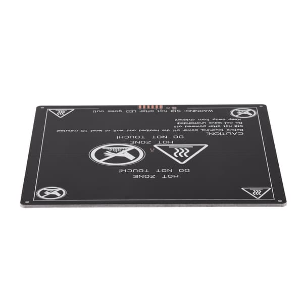 Varm seng i aluminium til 3D-printer - 12V, 220x220mm