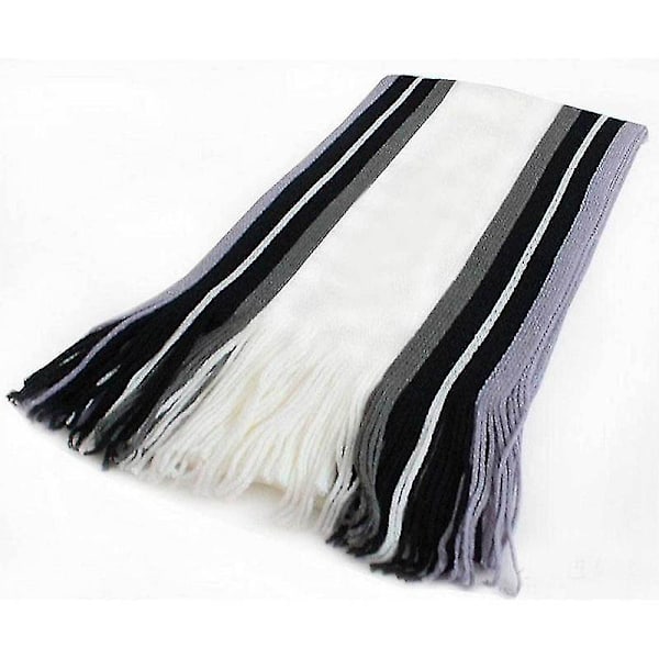 Miesten talvi raidalliset huivit Tupsu pitkä huivi Fringe Shawl Wrap Stole White