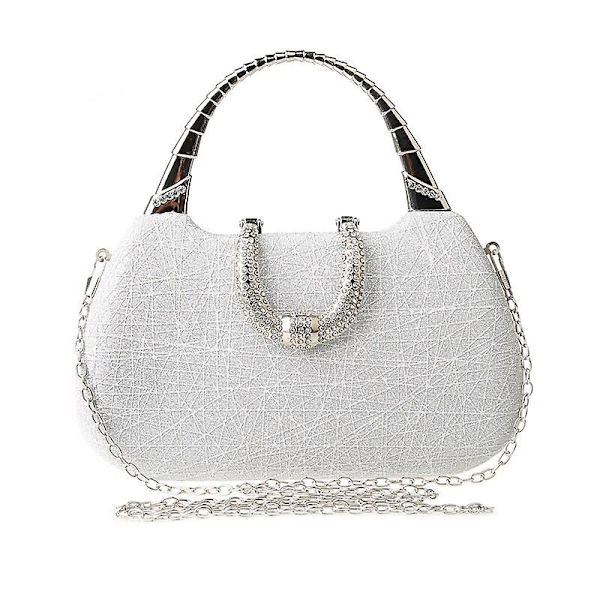 Naisten tekojalokivi Dinner Clutch White