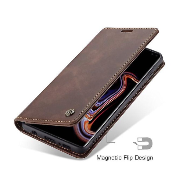 Galaxy S10 Plus Case, Retro Pu Läder Tpu Case [kortplatser] [magnetisk stängning] Flip Stand Case Cover för Samsung Galaxy S10 Plus