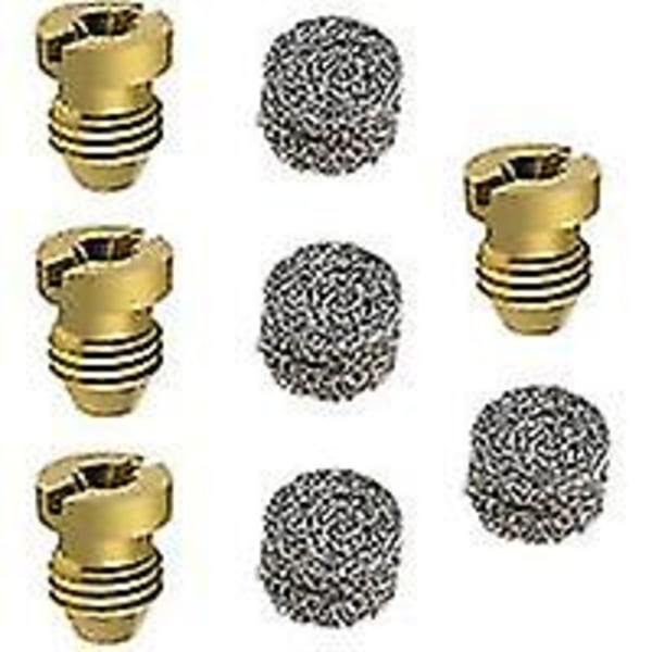Set Of 4 1.1mm Brass Foam Cannon Nozzles And 4 X Snow Cannon Foam Filters