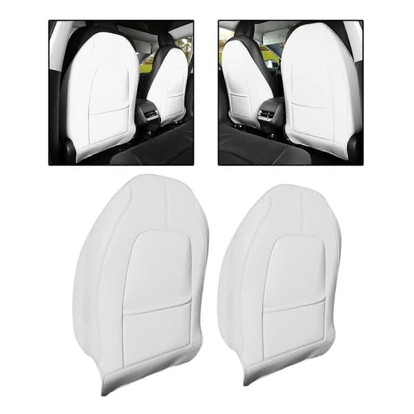 【BQ】2-pack baksätesskyddsmatta sparkskydd för Tesla Model 3 Model Y vit