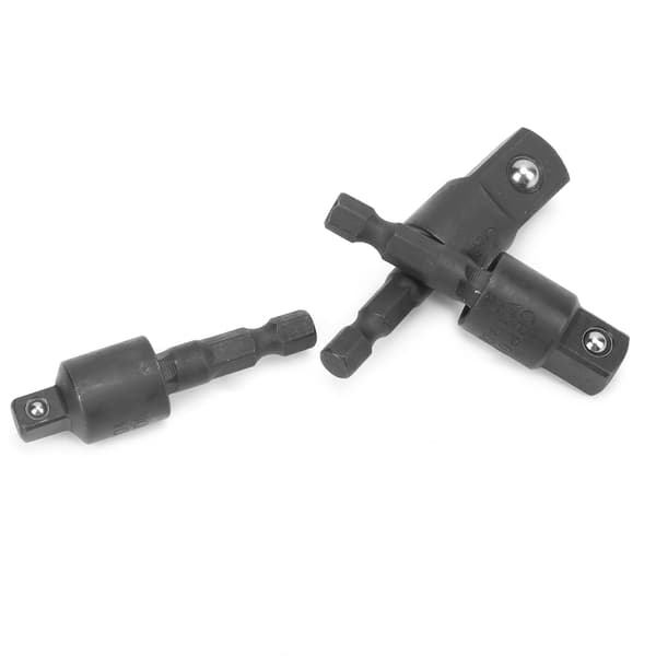 3 stk. Power Drill Socket Sæt Metal Hex Skaft Impact Driver Adapter 360 Grader Rotérbar Sort