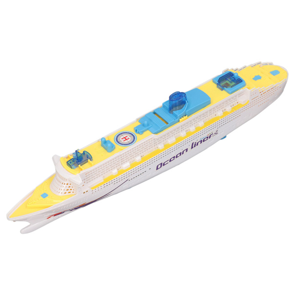 Børns Krydstogtskib Model Lyd Effekter LED Lys Universal Rotation Ocean Liner Bådlegetøj til Drenge Piger