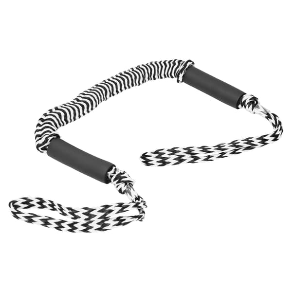 Bungee Dock Lines Elastisk Fortøyningsline Svart og Hvit Ripple