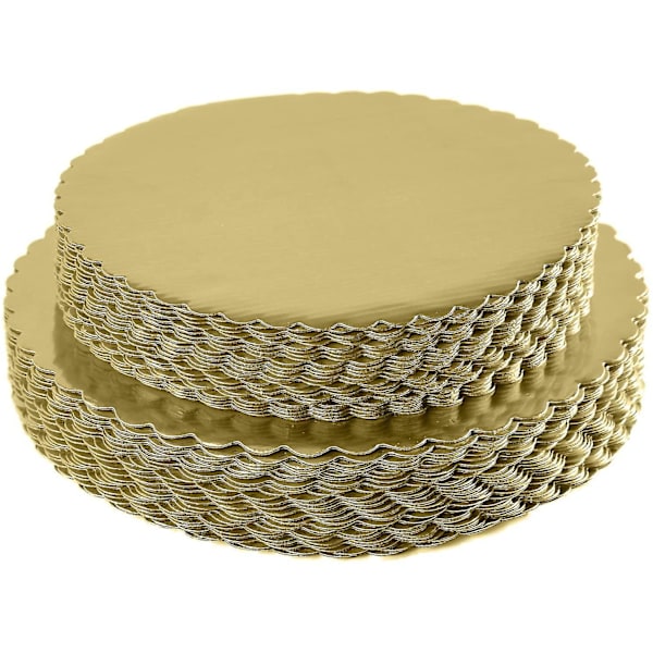 10 tum [25 st] 10" Guld Cakeboard Rund, engångs Cake Circle Base Boards Cake Tallrik Rund Belagd Circle Cakeboard Base 10 tum, förpackning om 25
