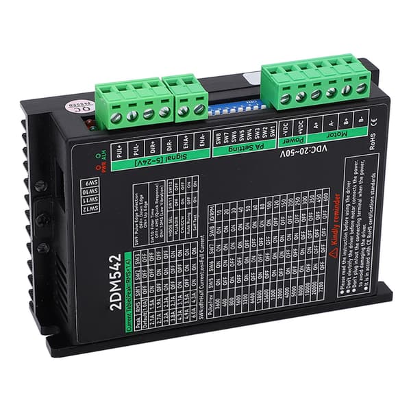 2-faset digital stepmotordriver 2DM542 controller 20-50VDC input