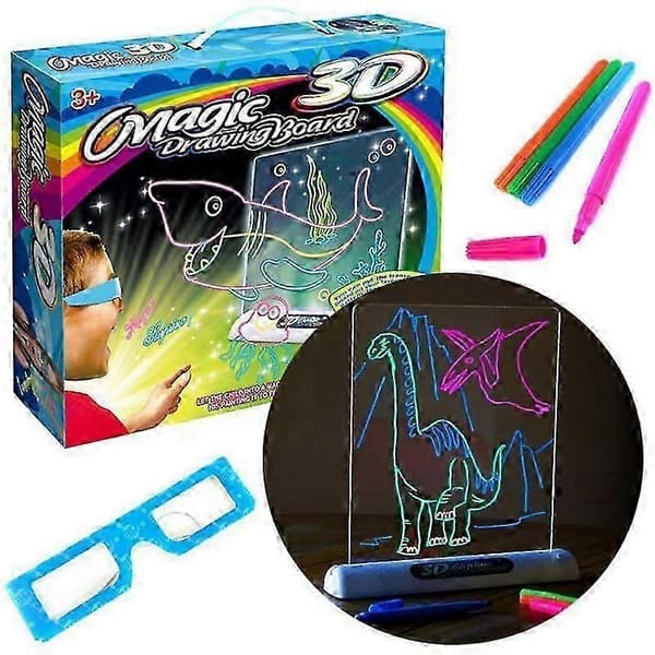 set 3D-ritbrädeleksaker Kreativ konstmagisk tavla med penna Pedagogisk leksak present