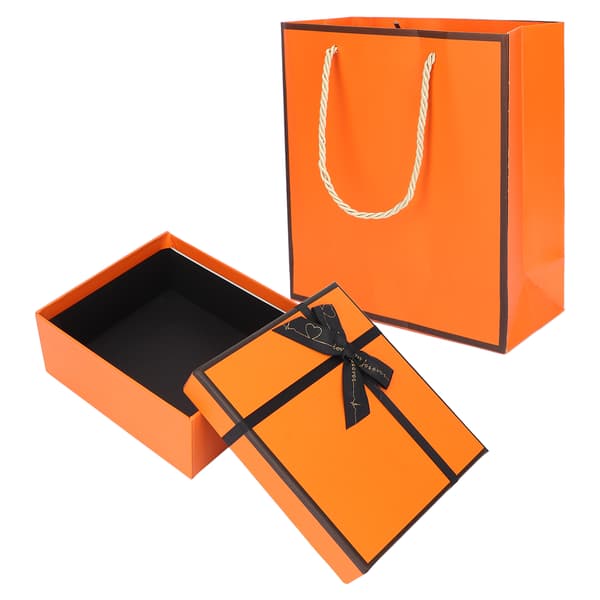 Orange Presentförpackning med bandväska för julklappsförpackning