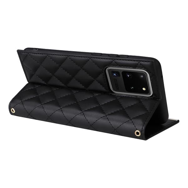Axelremsfodral i läder kompatibelt med Samsung Galaxy S20 Ultra Black