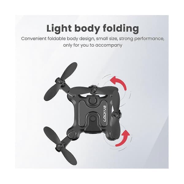 Mini Drone 4K Professionelt HD-kamera Højdehold-tilstand RC Helikopter, RC RTF Quadcopter Foldbar Quad