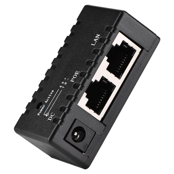 Power Over Ethernet Splitter Adapter - Svart